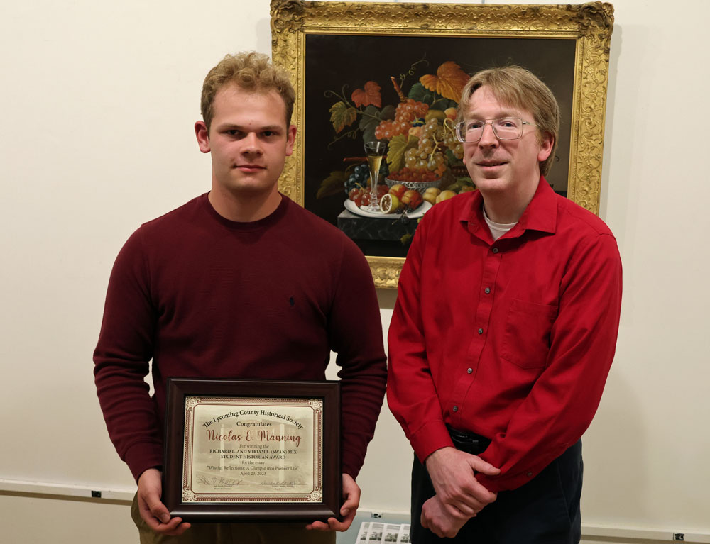 Nicolas E. Manning was named 2023 Student Historian